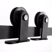 High Cost-Effective Black Carbon steel REAL mini rustic barn door hardware Kit for kitchen Bathroom cabinet door