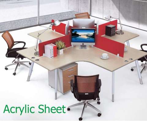 New product elegant and durable office desk partition acrylic sheet